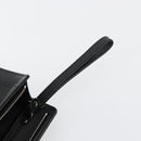 BURBERRY Clutch Bag PVC Canvas Black Silver Auth am11725V-9