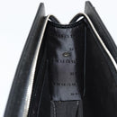 BURBERRY Clutch Bag PVC Canvas Black Silver Auth am11725V-18