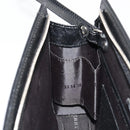 BURBERRY Clutch Bag PVC Canvas Black Silver Auth am11725V-19