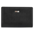 BURBERRY Clutch Bag PVC Canvas Black Silver Auth am11725V-13