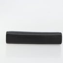 BURBERRY Clutch Bag PVC Canvas Black Silver Auth am11725V-6