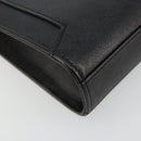 BURBERRY Clutch Bag PVC Canvas Black Silver Auth am11725V-14
