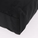 PRADA Chain Tote Bag Nylon Black Gold Auth am11728A-11
