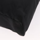 PRADA Chain Tote Bag Nylon Black Gold Auth am11728A-13