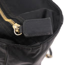 PRADA Chain Tote Bag Nylon Black Gold Auth am11728A-14