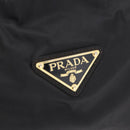 PRADA Chain Tote Bag Nylon Black Gold Auth am11728A-15