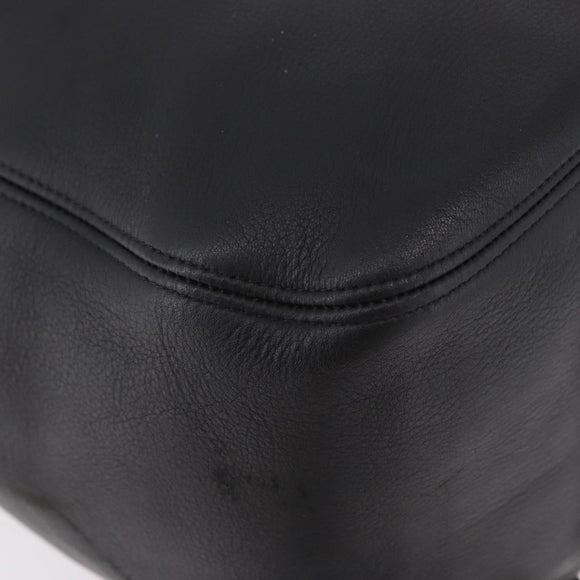 Coach Old Shoulder Bag Leather Black Gold Auth am11729A