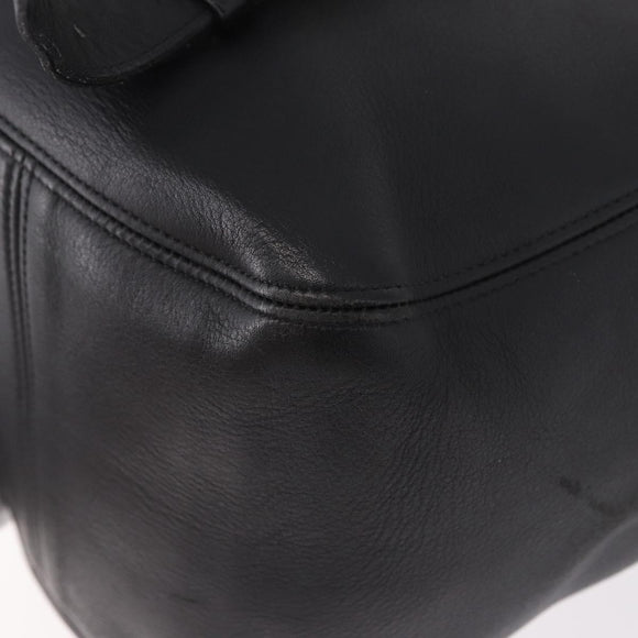 Coach Old Shoulder Bag Leather Black Gold Auth am11729A