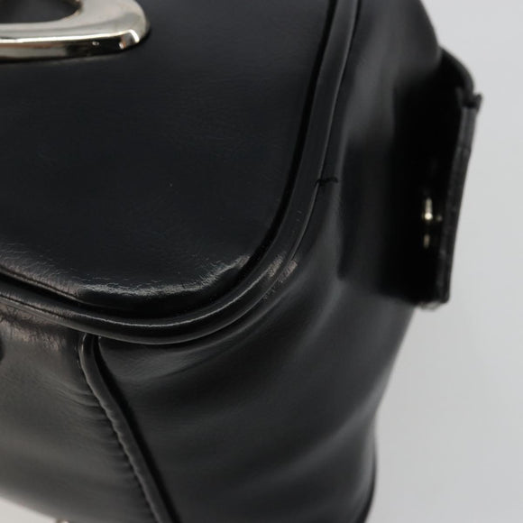 Vivienne Westwood Chain Tote Bag Leather Black Silver Auth am11730V