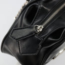 Vivienne Westwood Chain Tote Bag Leather Black Silver Auth am11730V-11