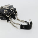 Vivienne Westwood Chain Tote Bag Leather Black Silver Auth am11730V-8