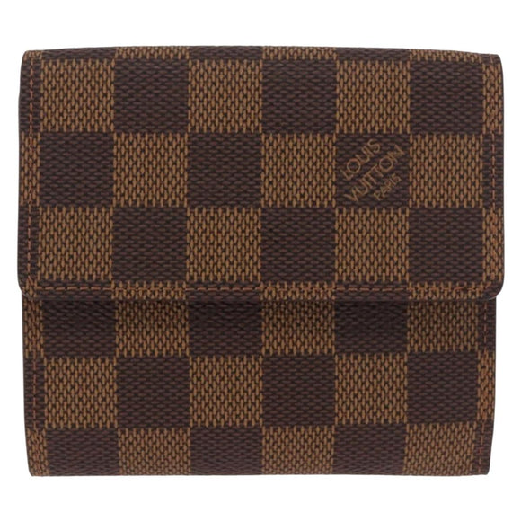 LOUIS VUITTON Damier Ebene Portefeuille Elise Wallet N61654 LV Auth am11731A