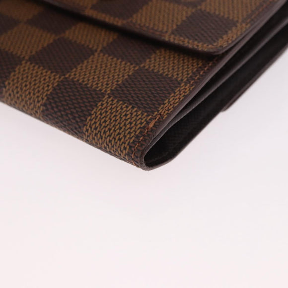 LOUIS VUITTON Damier Ebene Portefeuille Elise Wallet N61654 LV Auth am11731A