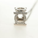 Salvatore Ferragamo Gancini Necklace metal Silver Auth am11734V-15