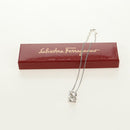 Salvatore Ferragamo Gancini Necklace metal Silver Auth am11734V-18