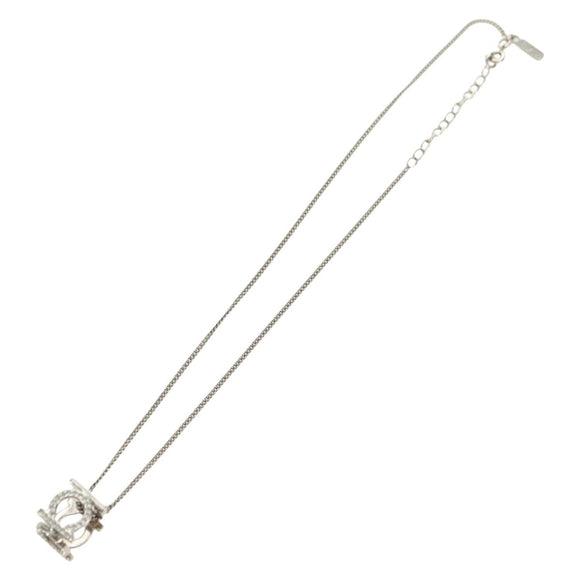 Salvatore Ferragamo Gancini Necklace metal Silver Auth am11734V