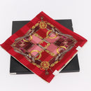 CELINE Handkerchief Cotton 2 Pieces Set Red Beige Auth am11739A-14