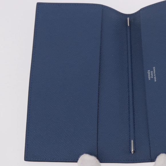 HERMES Agenda Vision II Day Planner Cover Leather Blue Auth am11742M