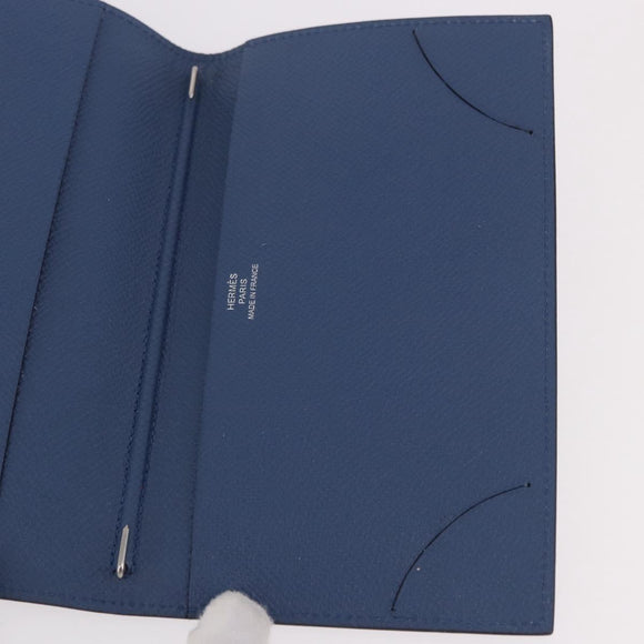 HERMES Agenda Vision II Day Planner Cover Leather Blue Auth am11742M
