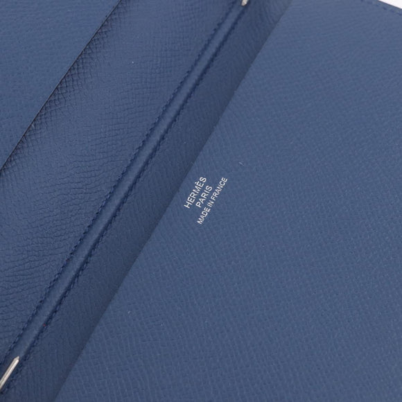 HERMES Agenda Vision II Day Planner Cover Leather Blue Auth am11742M