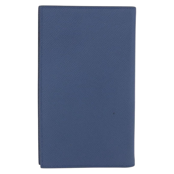 HERMES Agenda Vision II Day Planner Cover Leather Blue Auth am11742M