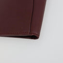 CARTIER Must Line Passport Case Leather Bordeaux Gold Auth am11743A-15