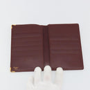 CARTIER Must Line Passport Case Leather Bordeaux Gold Auth am11743A-8