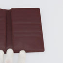 CARTIER Must Line Passport Case Leather Bordeaux Gold Auth am11743A-17