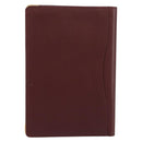 CARTIER Must Line Passport Case Leather Bordeaux Gold Auth am11743A-2