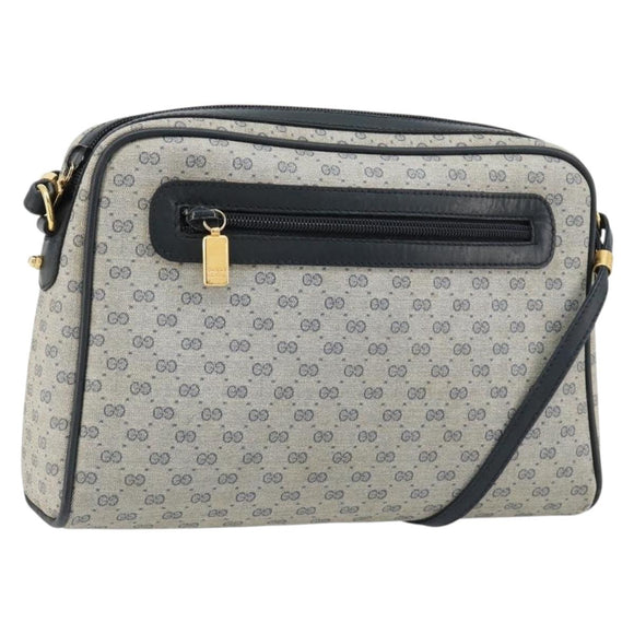 GUCCI Micro GG Supreme Umhängetasche PVC Marinegold 007 904 0014 Auth am11745