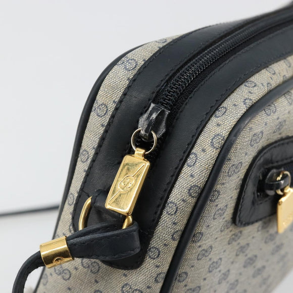 GUCCI Micro GG Supreme Umhängetasche PVC Marinegold 007 904 0014 Auth am11745