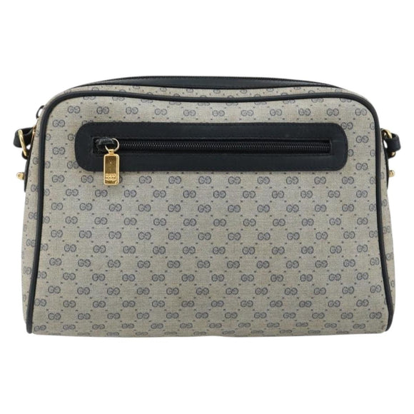 GUCCI Micro GG Supreme Umhängetasche PVC Marinegold 007 904 0014 Auth am11745