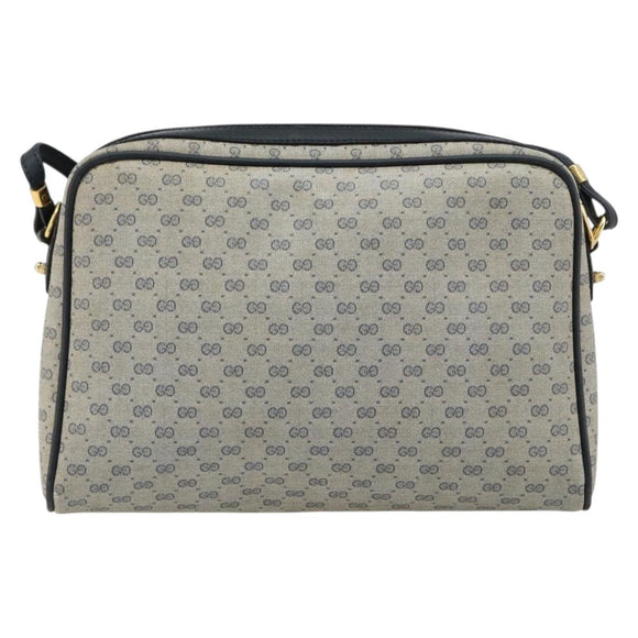 GUCCI Micro GG Supreme Umhängetasche PVC Marinegold 007 904 0014 Auth am11745