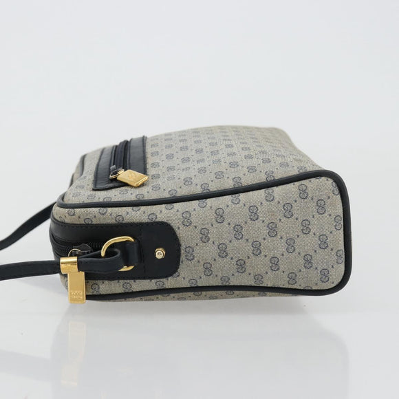 GUCCI Micro GG Supreme Umhängetasche PVC Marinegold 007 904 0014 Auth am11745