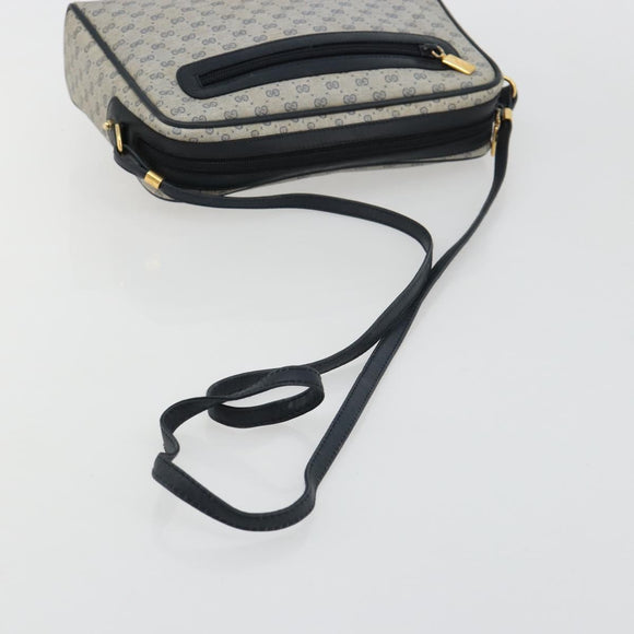 GUCCI Micro GG Supreme Umhängetasche PVC Marinegold 007 904 0014 Auth am11745
