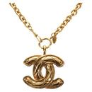 CHANEL CC Necklace metal Gold Tone CC Auth am11747SAM-1