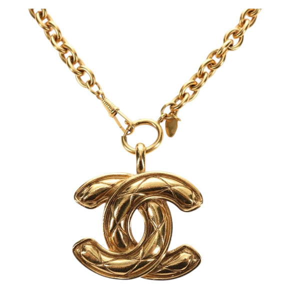 CHANEL CC Necklace metal Gold Tone CC Auth am11747SAM