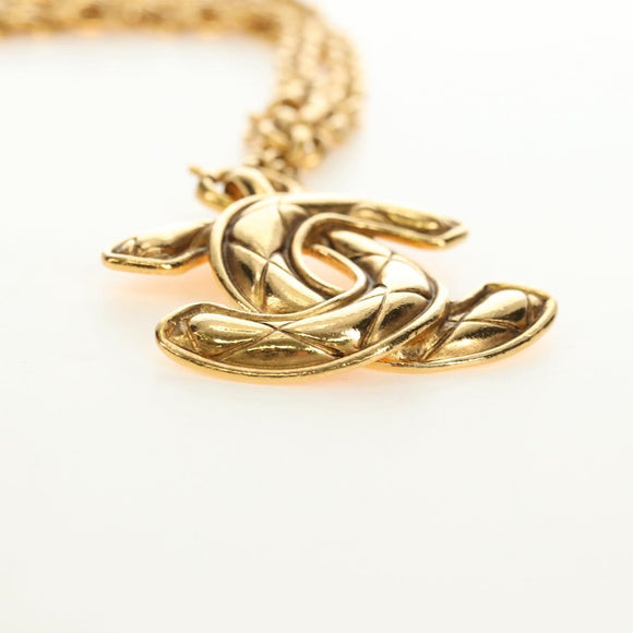 CHANEL CC Necklace metal Gold Tone CC Auth am11747SAM