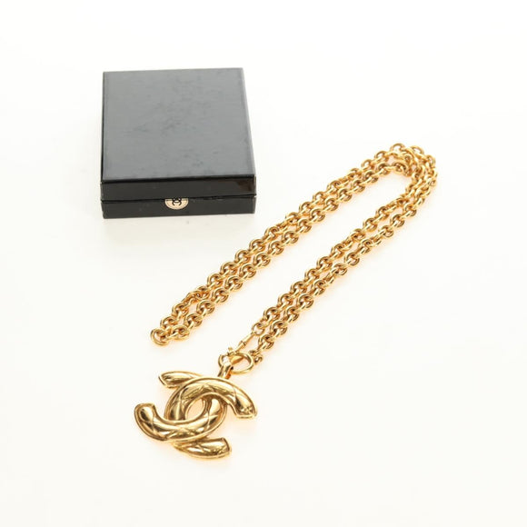 CHANEL CC Necklace metal Gold Tone CC Auth am11747SAM