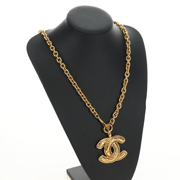 CHANEL CC Necklace metal Gold Tone CC Auth am11747SAM