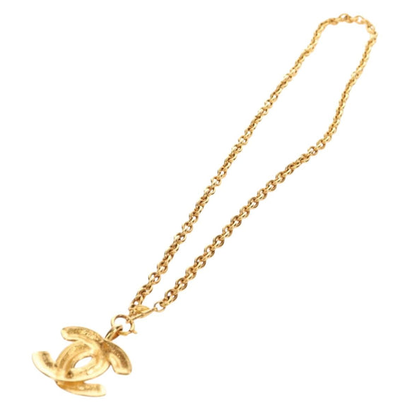 CHANEL CC Necklace metal Gold Tone CC Auth am11747SAM