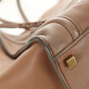 CELINE Luggage Phantom Hand Bag Leather Beige Gold Auth am11750A-9