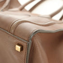CELINE Luggage Phantom Hand Bag Leather Beige Gold Auth am11750A-14