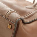 CELINE Luggage Phantom Hand Bag Leather Beige Gold Auth am11750A-16