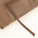 CELINE Luggage Phantom Hand Bag Leather Beige Gold Auth am11750A-18