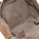 CELINE Luggage Phantom Hand Bag Leather Beige Gold Auth am11750A-10
