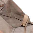 CELINE Luggage Phantom Hand Bag Leather Beige Gold Auth am11750A-21