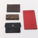 LOUIS VUITTON Gucci Chanel Hermes Jimmy Choo Wallet 8 Set Black Red Auth am11752-13