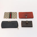 LOUIS VUITTON Gucci Chanel Hermes Jimmy Choo Wallet 8 Set Black Red Auth am11752-2