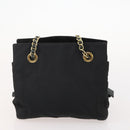 PRADA Chain Tote Bag Nylon 2 Set Navy Black Auth am11754-12